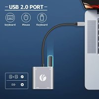 Нов USB C към двоен HDMI адаптер Хъб лаптоп MacBook Pro/Air iPad Pro, снимка 5 - Други - 40257069