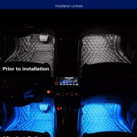 RGB LED Цветна Лента Ленти за Кола с дистанционно осветление неон автомобил, снимка 4 - Аксесоари и консумативи - 31848351