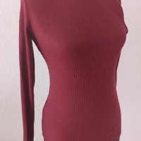 Блуза/поло рипс цвят бордо - 10,00лв., снимка 1 - Блузи с дълъг ръкав и пуловери - 31943464