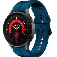 Силиконова Каишка (20мм) за Samsung Watch5 Pro | Watch5 | Watch4 | Active2, снимка 2 - Смарт гривни - 38376944