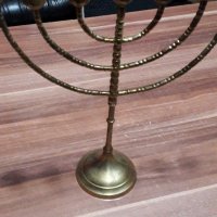 Еврейски  свещник-Менора, снимка 4 - Други ценни предмети - 40072331