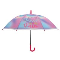 Автоматичен детски чадър за дъжд Tie Dye Rainbow с послание 67 см, снимка 2 - Чадъри - 42874974