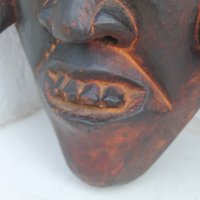 Стара дървена ритуална маска , снимка 5 - Антикварни и старинни предмети - 33894671