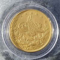 Златна монета Османска империя 100 куруша Абдул Меджид I , снимка 3 - Нумизматика и бонистика - 38328428