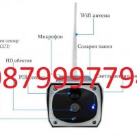 Соларна Водоустойчива Wifi камера FUll HD безжична, безкабелна, снимка 2 - HD камери - 34442186