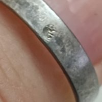 Красив сребърен маркиран пръстен #ДЛ, снимка 2 - Пръстени - 44321306