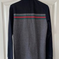 Нов уникален 100% памук памучен  оригинален тънък пуловер GUCCI Cucci Гучи, снимка 9 - Пуловери - 42866799