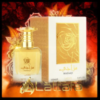 Арабски парфюм Mazaaji GOLD от Lattafa Perfumes  100 мл рози, флорални нотки, жасмин ,бял мускус, снимка 1 - Унисекс парфюми - 44764002