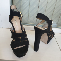 Zara дамски високи сандали номер 37, снимка 12 - Сандали - 36544049