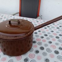 Стара английска емайлирана тенджера , снимка 3 - Съдове за готвене - 39978863