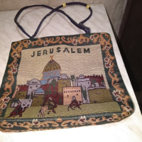 Чанта Йерусалим промазан плат 34х31см, снимка 1 - Чанти - 44719773