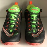 Nike LeBron 12 Low Remix Sneaker sz 10 Black/Metallic Silver-Green 724557-003, снимка 3 - Кецове - 38837819