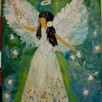 Картина "Магически ангел", снимка 1 - Картини - 38306882