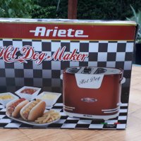 Хот дог тостер Ariete 650w в ретро дизайн за 2бр хот дог , затопля хлебчета , червен цвят , снимка 4 - Други - 37872394