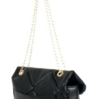 Дамска ватирана мека чанта в стилен дизайн и дръжка тип синджир, снимка 3 - Чанти - 44745114