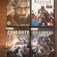 Half Life 2, Assassin`s Creed II, CALL of DUTY and CALL of DUTY 2, снимка 1 - Игри за PC - 40716163