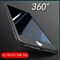 Матов кейс 360° градуса за Apple iPhone 8 / 8+ Plus +стъклен протектор, снимка 8 - Калъфи, кейсове - 31967368