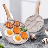 Тиган за палачинки и яйца Bobikuke Smiley Face Pancake Pan,Нов, снимка 2 - Съдове за готвене - 42755012