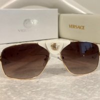 Versace 2021 унисекс слънчеви очила с кожа дамски,мъжки слънчеви очила, снимка 3 - Слънчеви и диоптрични очила - 32200331