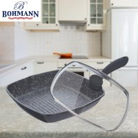 Тиган грил с капак Bohmann BH 1002-24MRB, снимка 4 - Съдове за готвене - 44174002