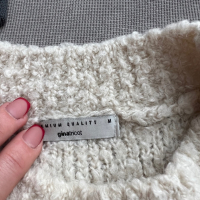 Дамски пуловер в цвят екрю, М размер, снимка 3 - Други - 44791010