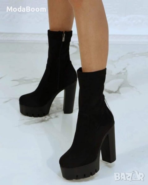 Велурени боти на ток , снимка 1