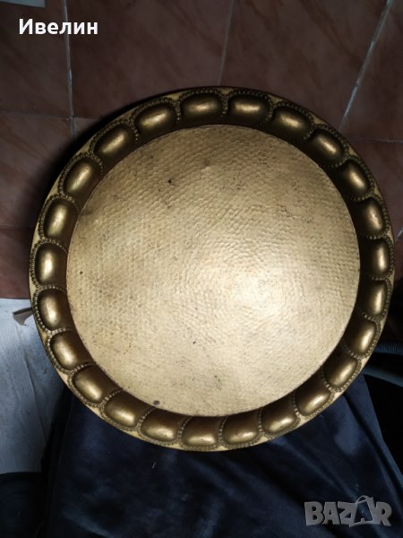 стара бронзова табла,поднос , снимка 1