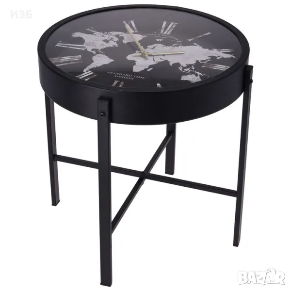 Маса за кафе, колекция Home Styling, часовник, метал, 40 см, снимка 1