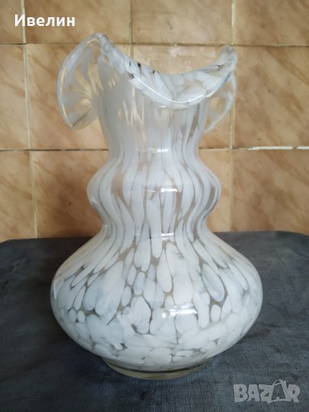 стара ваза арт деко от стъкло, снимка 1
