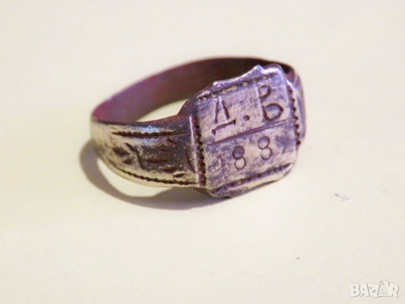 Старинен военнен пръстен 1889 г. за ценители и колекционери ., снимка 1