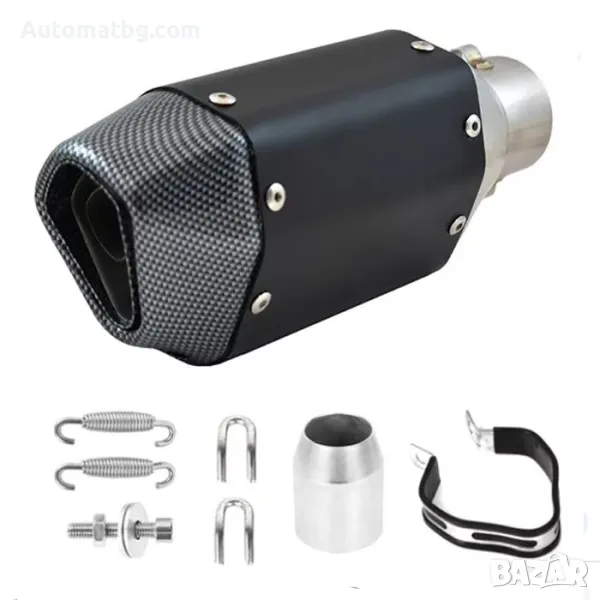 Гърне за мотоциклет Automat, PA938, 27см, Черно с карбон, снимка 1