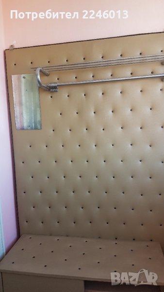 Старо кожено портманто с шкаф за обувки, снимка 1