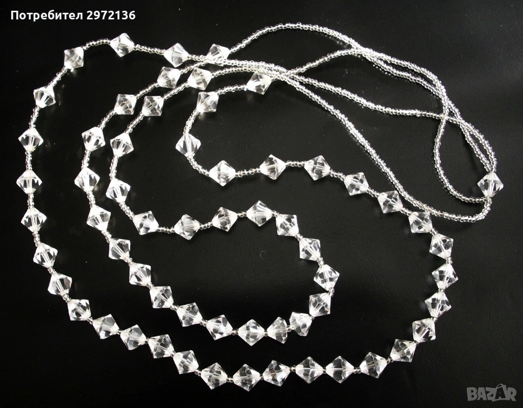Колие огърлица чешки кристал, снимка 1