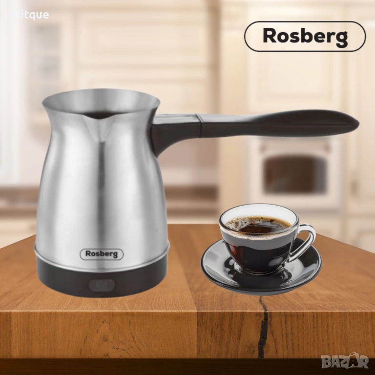 Джезве електрическо Rosberg, 600W, 500мл., инокс, 2 ГОДИНИ ГАРАНЦИЯ, снимка 1