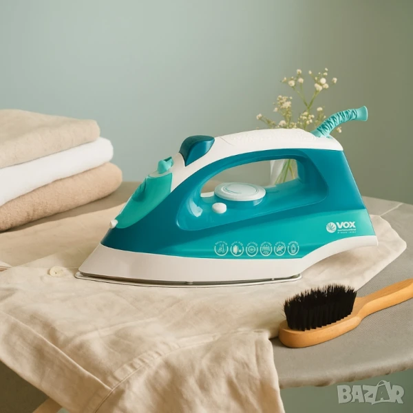 Парна ютия VOX DBL-5010, 2200W, Керамична плоча, Йонизация, кабел 1.8м, снимка 1