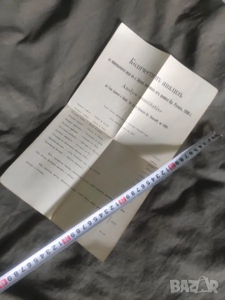 Количествен анализ минерална вода Банкя 1906, снимка 1