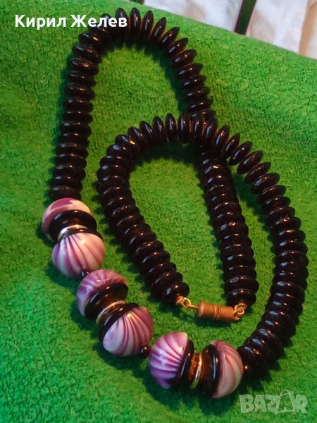 ВИНТИДЖ КРАСИВО КОЛИЕ ВЕНЕЦИАНСКА АРТ КЕРАМИКА 16578, снимка 1