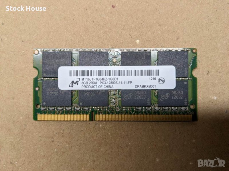 8GB Micron 1600 MHZ DDR3 PC3-12800S за лаптоп, снимка 1