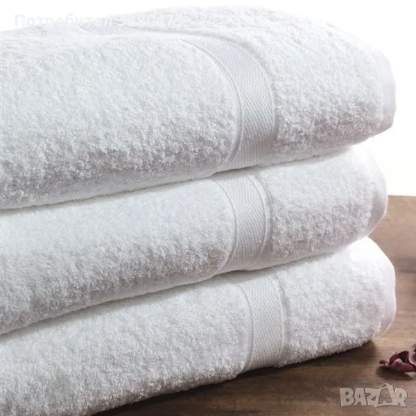  бели памучни хавлии, снимка 1