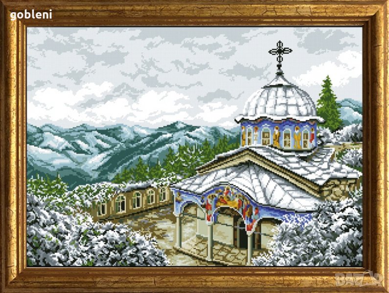 гоблен "СОКОЛСКИ МАНАСТИР"-Д45; /31*22/см. 33 цвята; 38 лв, снимка 1