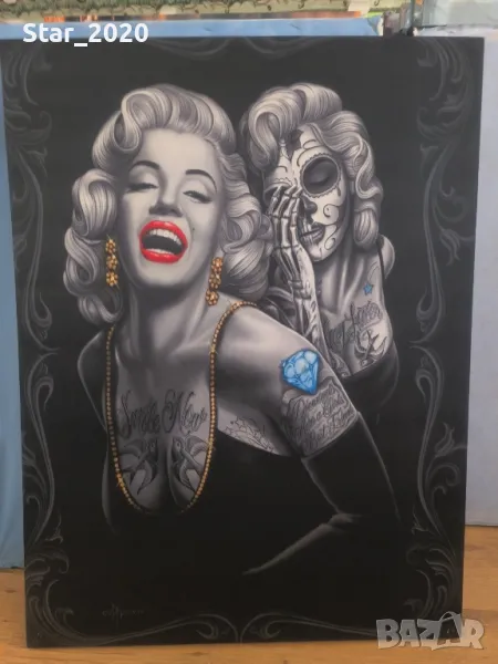 Светеща картина с LED осветление - Marilyn Monroe , снимка 1
