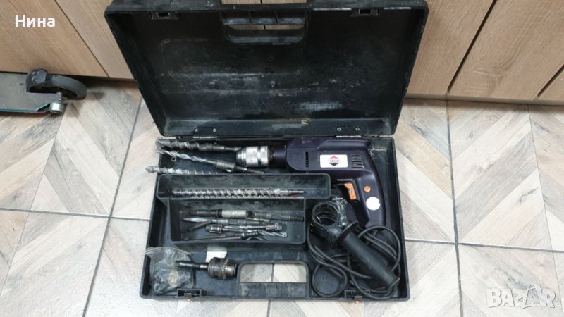 Ударна бормашина-перфоратор с куфар окомплектован с бургии, снимка 1