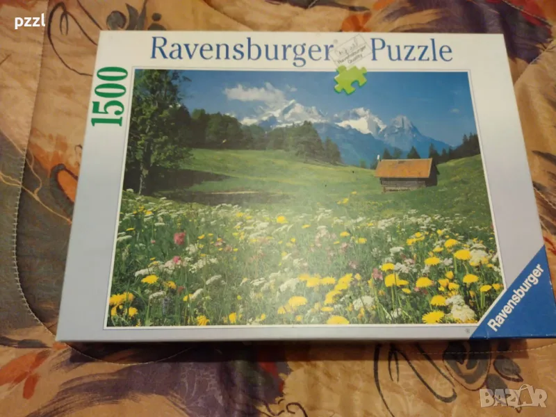 Пъзел "Spring meadow Alps" Huber 1997г. Ravensburger 1500 части , снимка 1