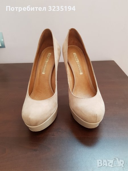 Buffalo бежови велурени обувки, снимка 1