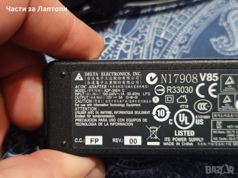 Оригинален адаптер Asus ADP-36EH C R33030AC 12V 3A 36W 4.8mm 1.7mm, снимка 1