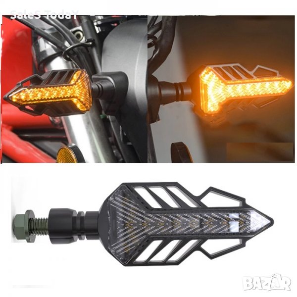 Мигачи за мотор, + Дневна светлина, 2бр., 12V, снимка 1