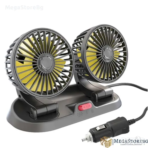 Вентилатор за автомобил PG375 Двоен 12V, снимка 1