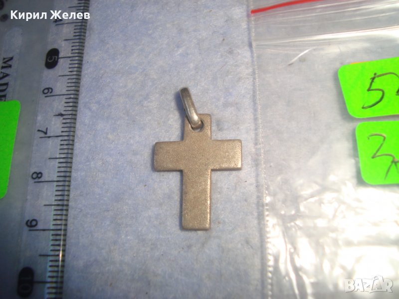 СТАРО МАЛКО ПОСРЕБРЕНО НАГРЪДНО КРЪСТЧЕ 21400, снимка 1