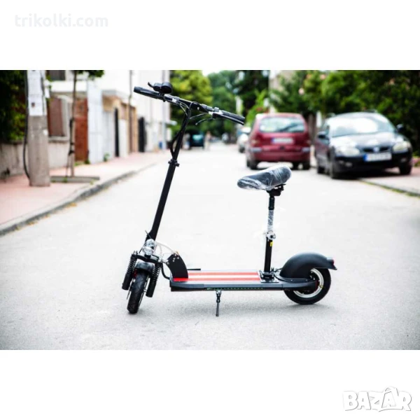 Мощна електрическа тротинетка с амортисьори, километрaж.ж, снимка 1