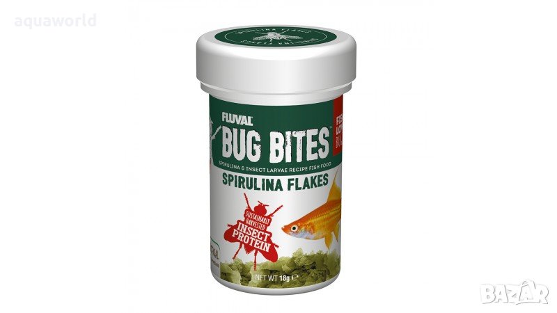 "ПРОМОЦИЯ" Fluval Bug Bites Spirulina Flakes - 45гр, снимка 1